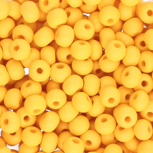 Cuentas de Rocalla Preciosa 6/0 de 4 mm - Permalux Dark Yellow Mat x20g