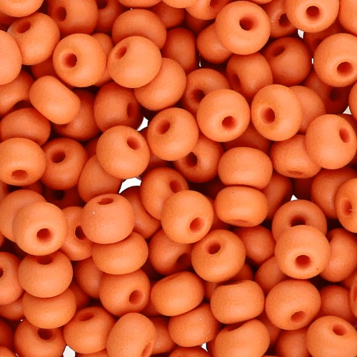 Cuentas de Rocalla Preciosa 6/0 de 4 mm - Permalux naranja mate x20g