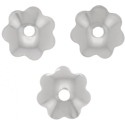 Copas para flores de 6 mm - Plateadas x20