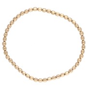 Pulsera elástica con cuentas facetadas de 3 mm - Gold Filled (oro laminado) x1