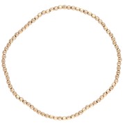 Pulsera elástica con cuentas facetadas de 2 mm - Gold Filled (oro laminado) x1