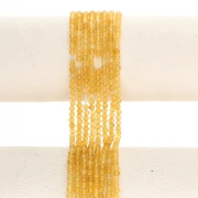 Cuentas redondas facetadas de 3,5 mm de ágata teñida — Multicolor amarillo x 36 cm