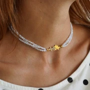 Cuentas redondas facetadas de 3,5 mm de ágata teñida — Multicolor amarillo x 36 cm