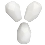 Chalkwhite - Cuentas en forma de pera facetadas de 7x5 mm - Blanco tiza x25 Cuentas en forma de pera facetadas de 7x5 mm - Blanco tiza x25