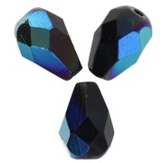 Jet - Cuentas en forma de pera facetadas de 7x5 mm - Jet AB x25 Cuentas en forma de pera facetadas de 7x5 mm - Jet AB x25
