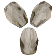 Cuentas en forma de pera facetadas de 7x5 mm - Black Diamond x25