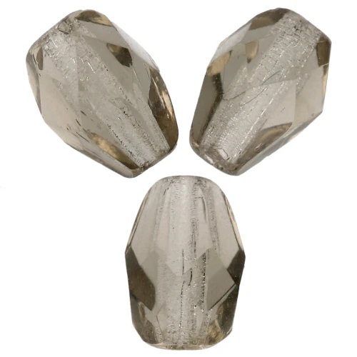 Cuentas en forma de pera facetadas de 7x5 mm - Black Diamond x25