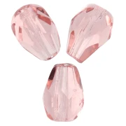 Cuentas en forma de pera facetadas de 7x5 mm - Melocotón x25