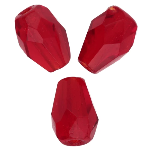 Cuentas en forma de pera facetadas de 7x5 mm - Siam x25