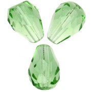 Cuentas en forma de pera facetadas de 10 x 7 mm - Peridoto x20