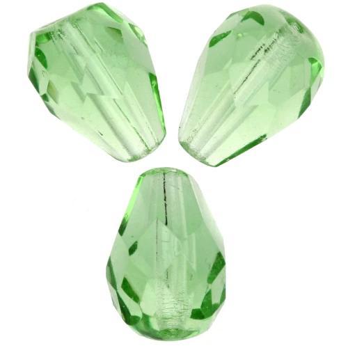 Cuentas en forma de pera facetadas de 10 x 7 mm - Peridoto x20