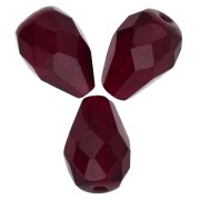 Cuentas en forma de pera facetadas de 10 x 7 mm - Granate x20