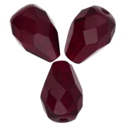 Cuentas en forma de pera facetadas de 10 x 7 mm - Granate x20