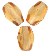 Cuentas con forma de oliva facetadas de 6x4 mm - Topaz x25