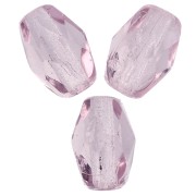 Cuenta con forma de oliva facetada, 6 x 4 mm - Amatista clara x25