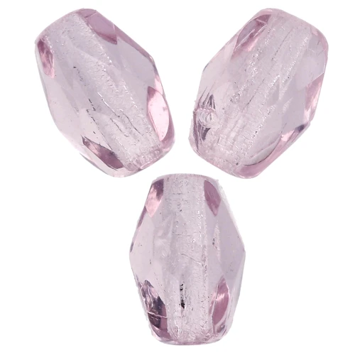 Cuenta con forma de oliva facetada, 6 x 4 mm - Amatista clara x25