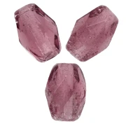 Cuentas facetadas con forma de oliva, 6x4 mm - Amatista x25
