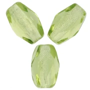 Cuenta facetada con forma de oliva, 6x4 mm - Olivina x25