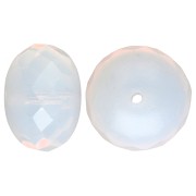 Cuentas en forma de donut de 17 x 11 mm - Ópalo blanco x1