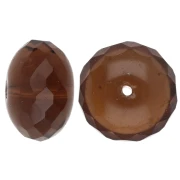 Cuentas tipo donut de 17 x 11 mm - Topacio ahumado claro x1
