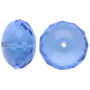 Cuentas en forma de donut de 17 x 11 mm - Zafiro claro x1