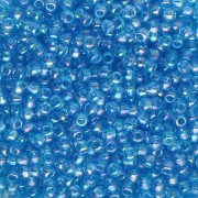 Cuentas Rocalla Toho 11/0 TO11R163B - Transparente, aguamarina oscura y arcoíris x8g