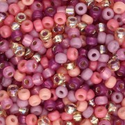 Dorado - Mezcla de Rocalla Miyuki 8/0 - Peach Plum x8 g Mezcla de Rocalla Miyuki 8/0 - Peach Plum x8 g