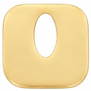 Colgante cuadrado hueco de 21 mm - Acero inoxidable 316L dorado x1