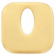 Colgante cuadrado hueco de 21 mm - Acero inoxidable 316L dorado x1