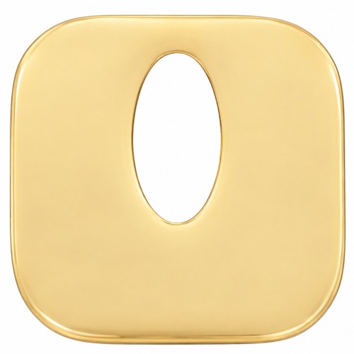 Colgante cuadrado hueco de 21 mm - Acero inoxidable 316L dorado x1