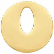 Colgante redondo hueco de 21 mm - Acero inoxidable 316L dorado x1