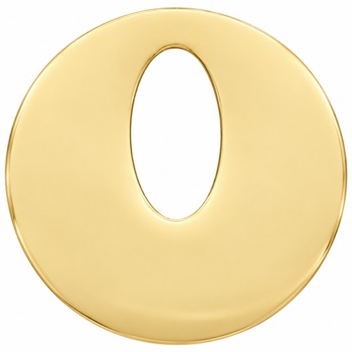 Colgante redondo hueco de 21 mm - Acero inoxidable 316L dorado x1