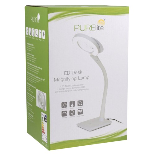 Lámpara de escritorio con lupa LED PURElite x1