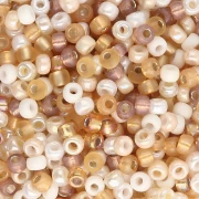 Mezcla de Rocallas Miyuki 8/0 MIX-50 - Au Natural x8 g