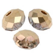 Cuentas - Cuenta redonda aplanada PureCrystal 5040 de 8 mm - Crystal Aurum x1 Cuenta redonda aplanada PureCrystal 5040 de 8 mm - Crystal Aurum x1