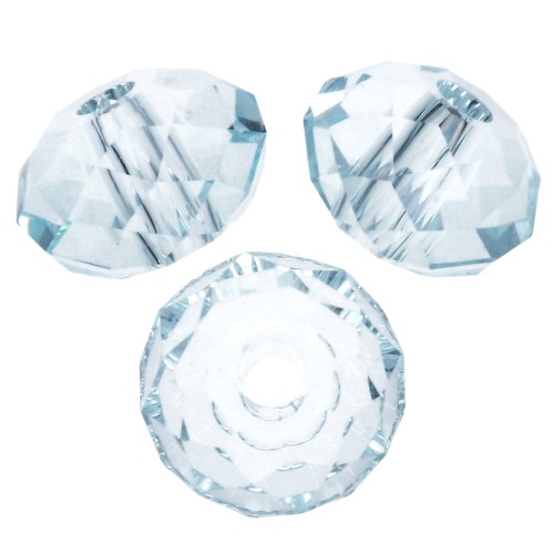 Cuenta redonda aplanada PureCrystal 5040 de 6 mm - Light Azore x1