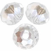 Cuentas redondas aplanadas PureCrystal 5040 de 4 mm - Crystal Moonlight x20