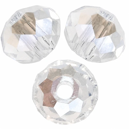 Cuentas redondas aplanadas PureCrystal 5040 de 4 mm - Crystal Moonlight x20