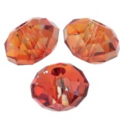 Cuentas - Cuenta redonda aplanada PureCrystal 5040 de 6 mm - Rojo persa x1 Cuenta redonda aplanada PureCrystal 5040 de 6 mm - Rojo persa x1