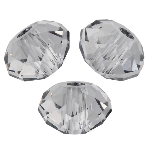 Cuentas redondas aplanadas PureCrystal 5040 de 4 mm - Crystal Urban Grey x20