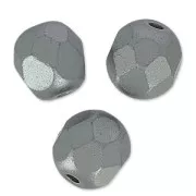 Facetadas 6 mm Pastel Light Grey/Silver x25