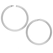 Pendientes de aro finos de 12 mm - Plata 925 x2