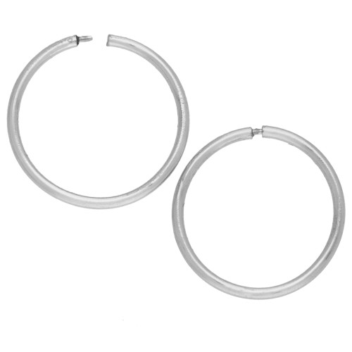 Pendientes de aro finos de 12 mm - Plata 925 x2