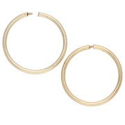 Oro de 24 Quilates - Pendientes de aro finos de 14 mm - Plata 925 dorada en oro fino x2 Pendientes de aro finos de 14 mm - Plata 925 dorada en oro fino x2