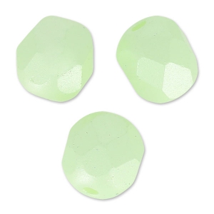 Facetadas 6 mm Pastel Green Pearl x25