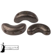 Cuentas de cristal Arcos® de Puca® 5 x 10 mm - Bronce antracita x 10 g