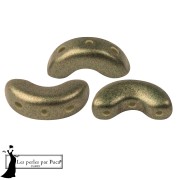 Cuentas de cristal Arcos® de Puca® 5 x 10 mm - Verde bronce x 10 g