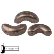 Cuentas de cristal Arcos® de Puca® 5 x 10 mm - Gris bronce x 10 g
