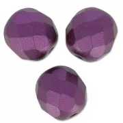 Facetadas 8 mm Pastel Bordeaux x20