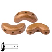 Cuentas de cristal Arcos® de Puca® 5 x 10 mm - Bronce Light Copper x 10 g